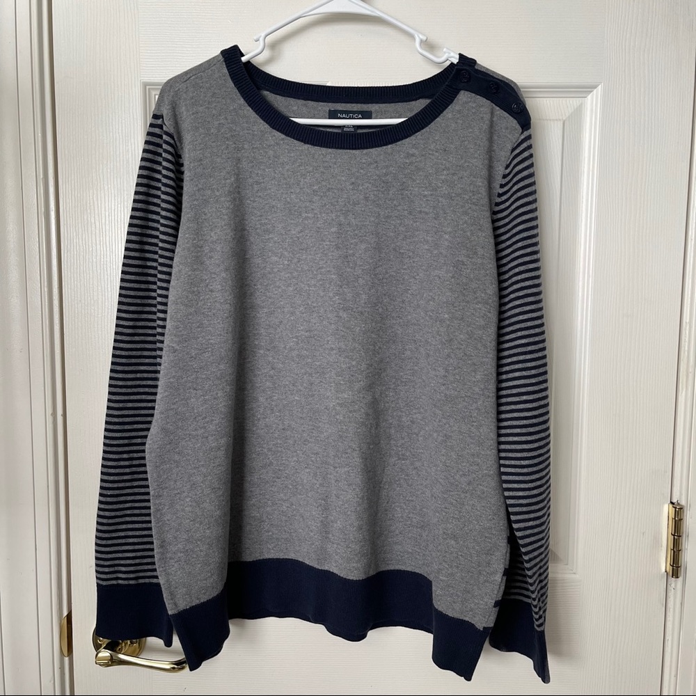 Nautica Crew Neck XXL Navy & Blue Sweater